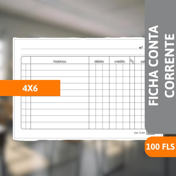 Ficha Conta Corrente N2A 4x6 100Fls - TILIBRA - Imagem 2
