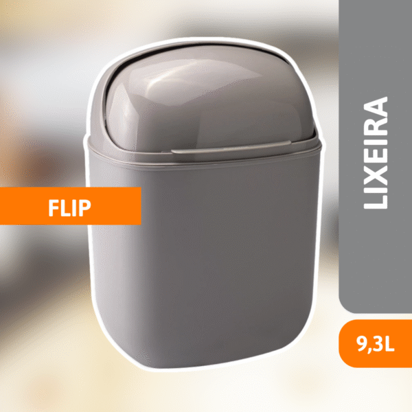 Lixeira Flip Top Eco 9,3 Litros - PLASÚTIL - Imagem 2