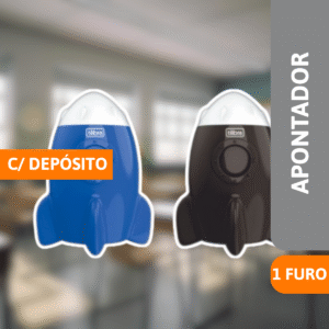 Apontador 1 Furo C/ Depósito Foguete - TILIBRA