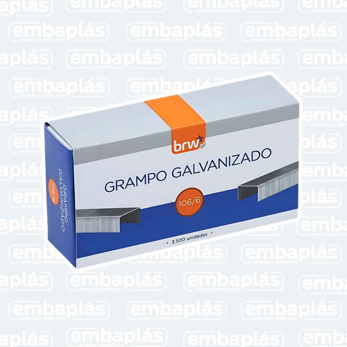 Grampo Galvanizado 106/6 C/3500 Un - BRW