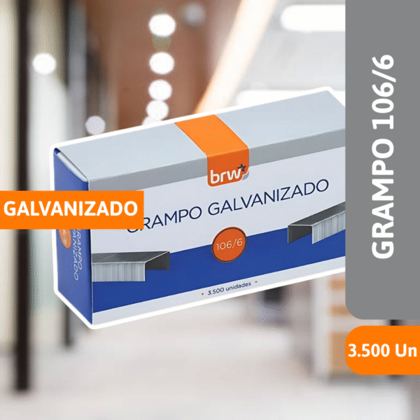 Grampo Galvanizado 106/6 C/3500 Un - BRW - Imagem 2