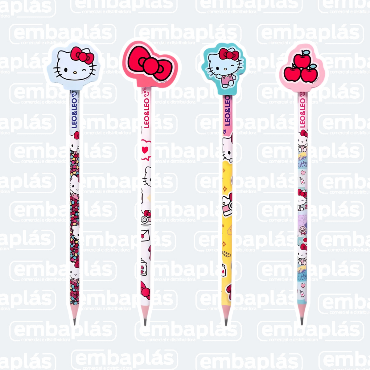 Lápis Preto Com Borracha Na Ponta Hello Kitty - LEONORA