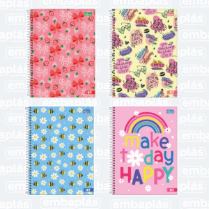 Caderno Universitário Capa Dura 16x1 256Fls Hit Fem - TILIBRA