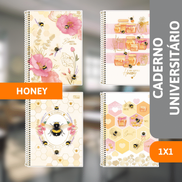 Caderno Universitário Capa Dura 1x1 80Fls Honey - TILIBRA - Imagem 2