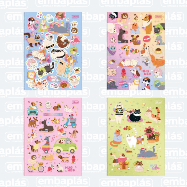 Caderno Brochurão Capa Dura 80 Fls Hug Me - TILIBRA