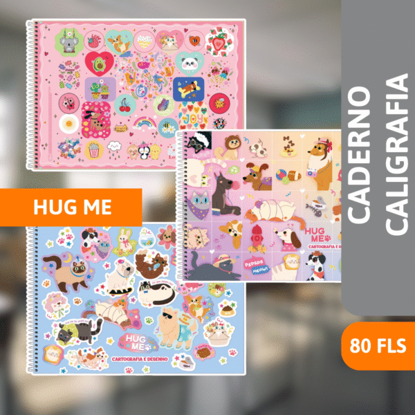 Caderno Cartografia Capa Dura 80 Fls Hug Me - TILIBRA - Imagem 2