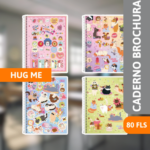 Caderno Brochura Capa Dura 80 Fls Hug Me - TILIBRA - Imagem 2