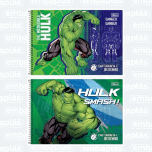 Caderno Cartografia Capa Dura 80 Fls Hulk - TILIBRA