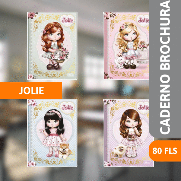 Caderno Brochura Dura 80 Fls Jolie - TILIBRA - Imagem 2