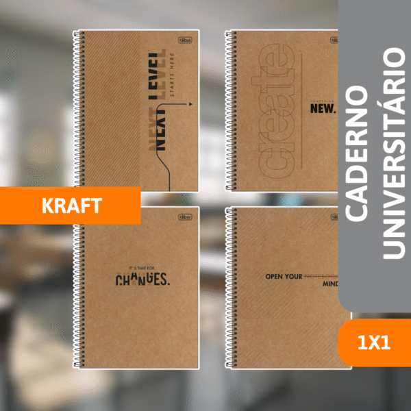 Caderno Universitário Capa Dura 1x1 80 Fls Coleg Kraft - TILIBRA - Imagem 2