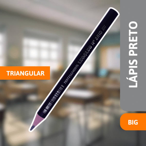 Lápis Preto Triangular Big - LEONORA - Imagem 2