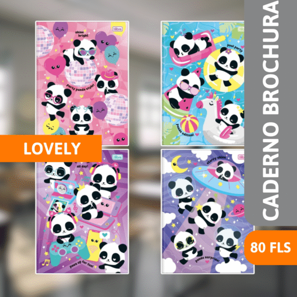 Caderno Brochura Capa Dura 80 Fls Lovely - TILIBRA - Imagem 2