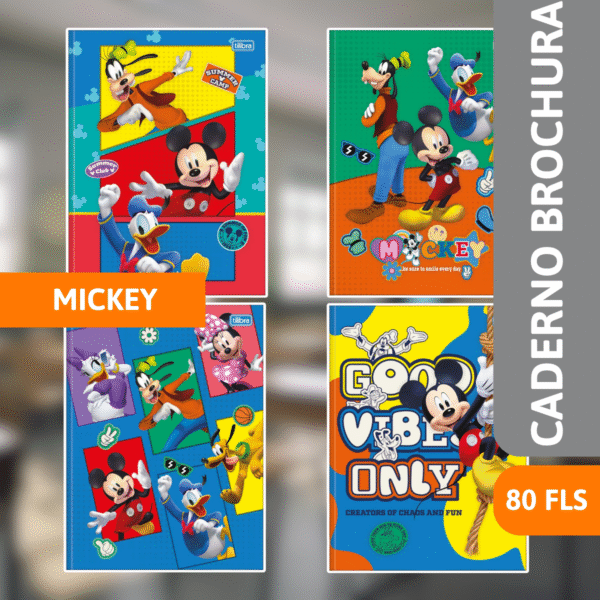 Caderno Brochurão Capa Dura 80 Fls Mickey - TILIBRA - Imagem 2