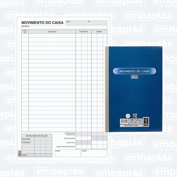 Livro Movimento Caixa Grande 100 Fls - TILIBRA