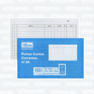 Ficha Conta Corrente N3A 5x8 100Fls - TILIBRA