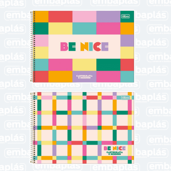 Caderno Cartografia Capa Dura 80 Fls Be Nice - TILIBRA