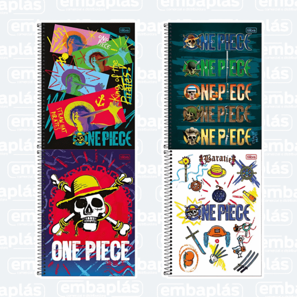 Caderno Universitário Capa Dura 16x1 256Fls One Piece - TILIBRA