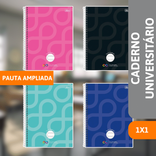 Caderno Universitário Capa Dura 1x1 80Fls Pauta Ampliada - TILIBRA - Imagem 2
