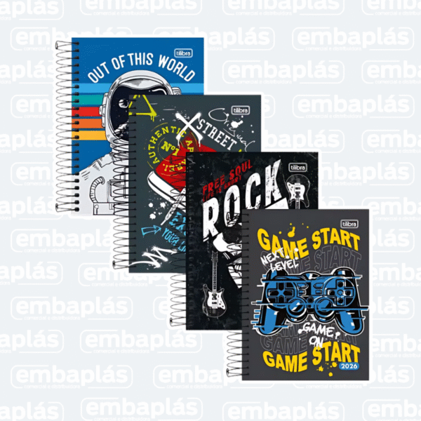 Agenda Espiral Pepper Masculino - TILIBRA