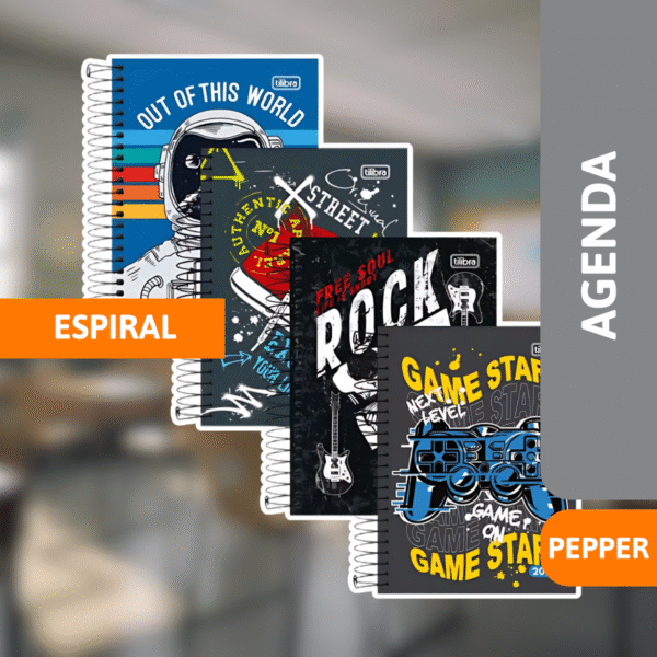 Agenda Espiral Pepper Masculino - TILIBRA - Imagem 2