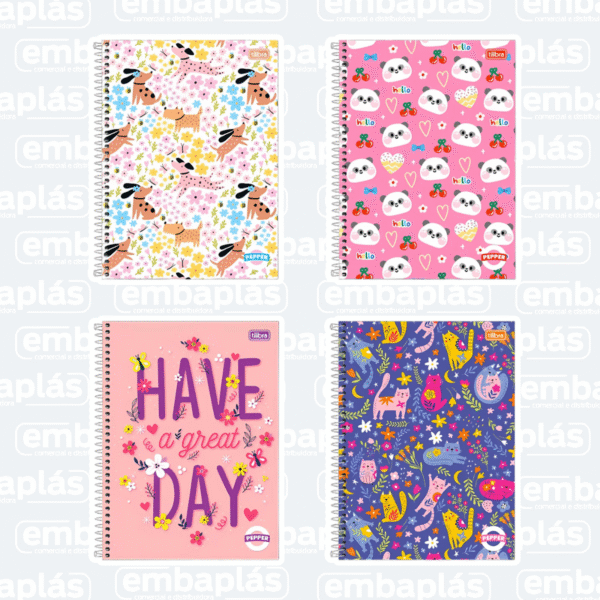 Caderno Universitário Capa Dura 12x1 192Fls Pepper Fem - TILIBRA