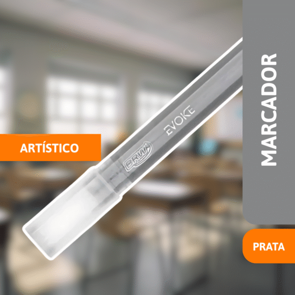 Marcador Artístico Evoke Acrylic Prata - BRW - Imagem 2