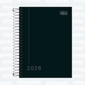 Agenda Espiral Pepper Preto - TILIBRA