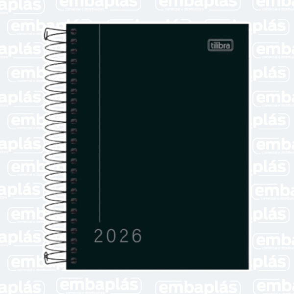 Agenda Espiral Pepper Preto - TILIBRA