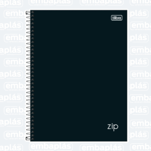 Caderno Universitário Capa Dura 16x1 256Fls Zip Pt - TILIBRA