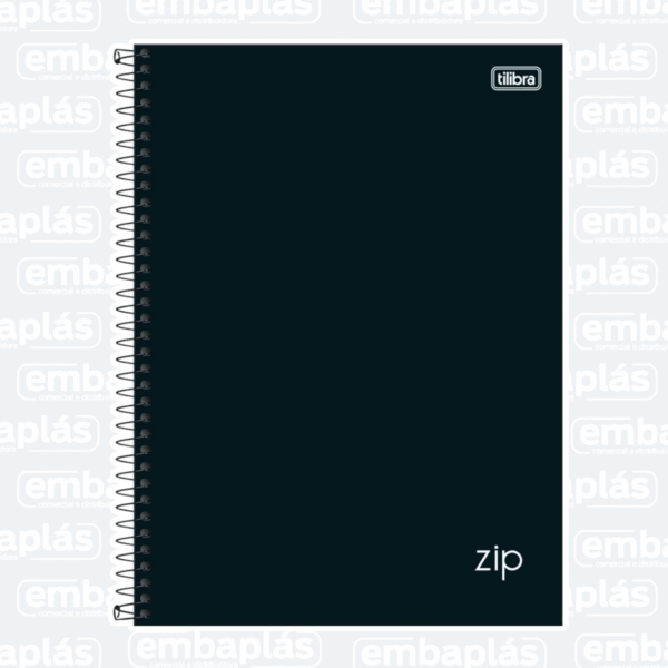 Caderno Universitário Capa Dura 16x1 256Fls Zip Pt - TILIBRA