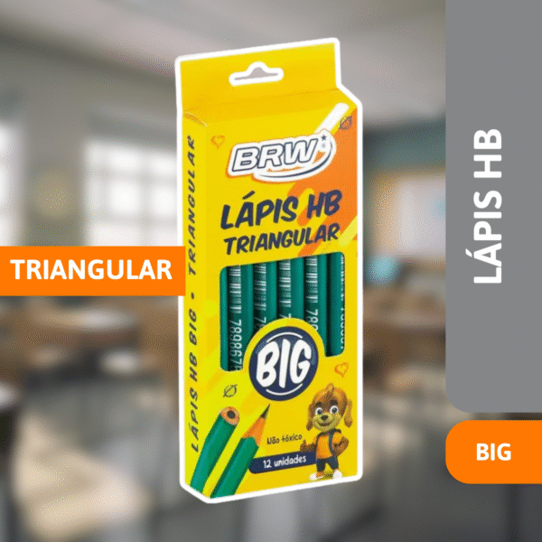 Lápis Preto HB Big Triangular - BRW - Imagem 2