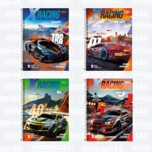 Caderno Universitário Capa Dura 16x1 256Fls X Racing - TILIBRA