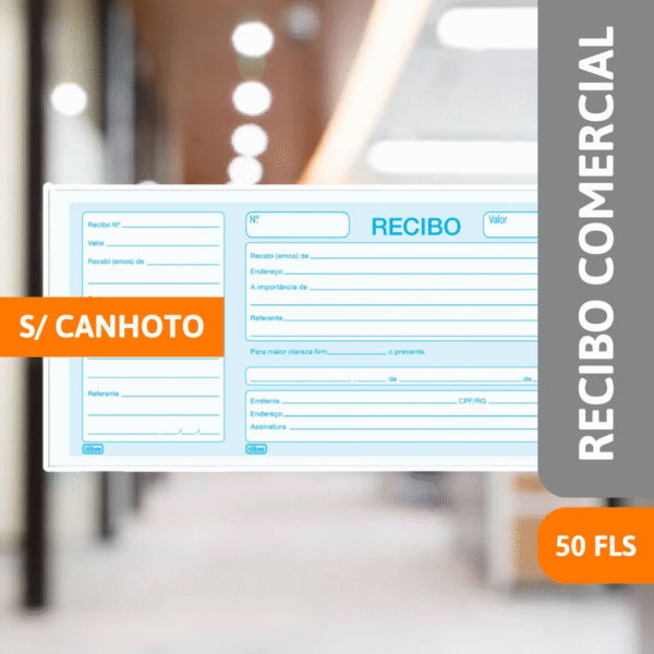 Recibo Comercial S/ Canhoto Pequeno 50 Fls - TILIBRA - Imagem 2