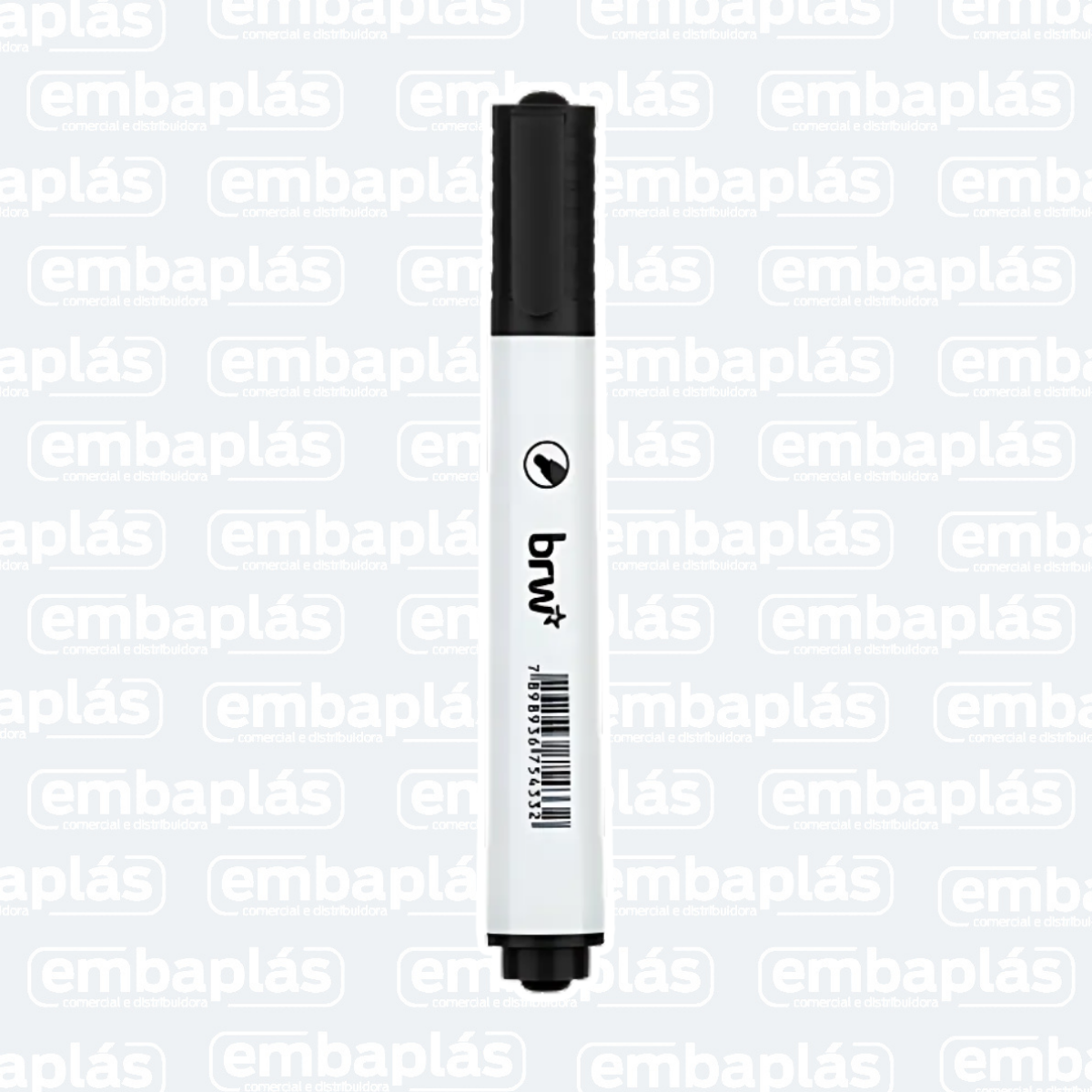 Marcador P/ Quadro Branco Ponta Redonda Preto - BRW