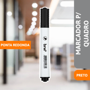 Marcador P/ Quadro Branco Ponta Redonda Preto - BRW