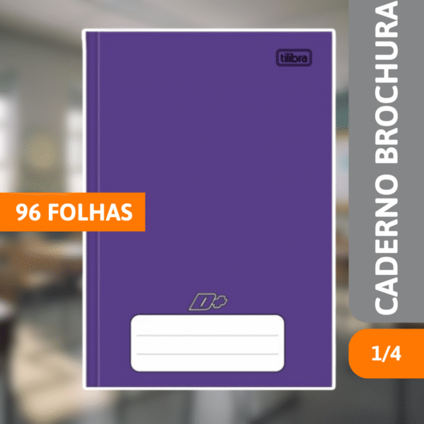 Caderno Brochura Capa Dura 1/4 96 Fls D+ Rx - TILIBRA - Imagem 2