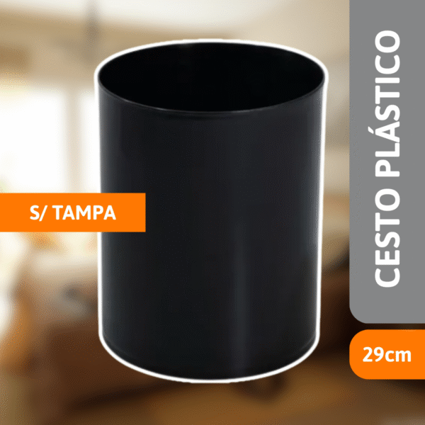 Cesto Plástico 29cm S/ Tampa - JSN - Imagem 2