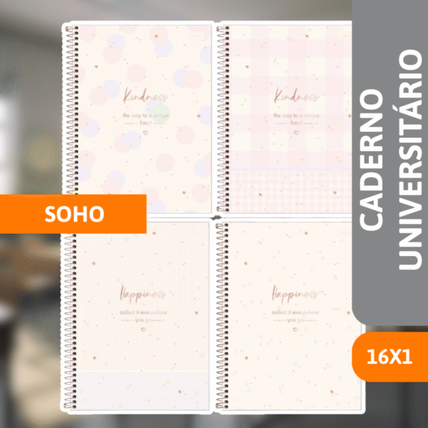 Caderno Universitário Capa Dura 16x1 256Fls Soho - TILIBRA - Imagem 2