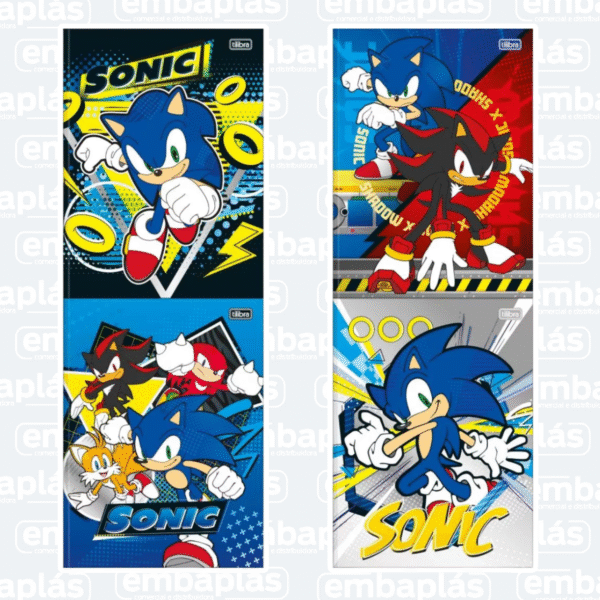Caderno Brochurão Capa Dura 80 Fls Sonic - TILIBRA