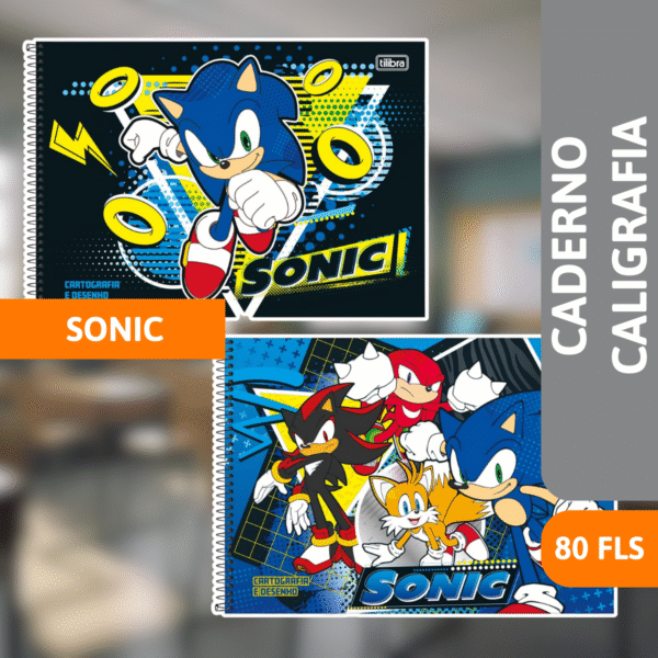 Caderno Cartografia Capa Dura 80Fls Sonic - TILIBRA - Imagem 2