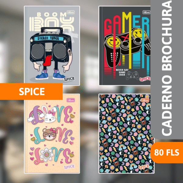 Caderno Brochura Capa Dura 80 Fls Spice - TILIBRA - Imagem 2