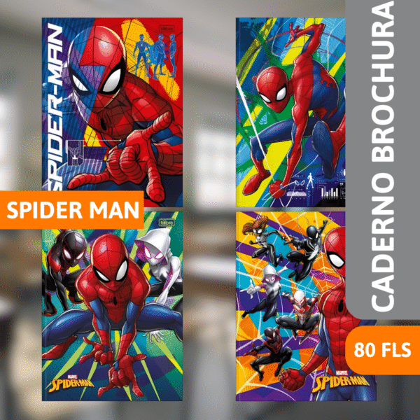 Caderno Brochura Capa Dura 80 Fls Spider Man - TILIBRA - Imagem 2