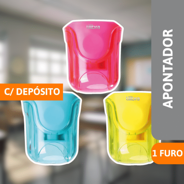 Apontador 1 Furo C/ Depósito AP14 - TILIBRA - Imagem 2