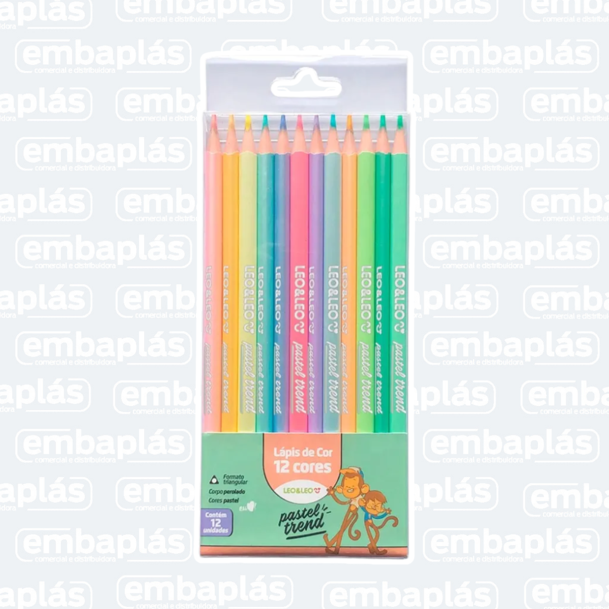 Lápis De Cor 12 Cores Pastel Trend - LEONORA