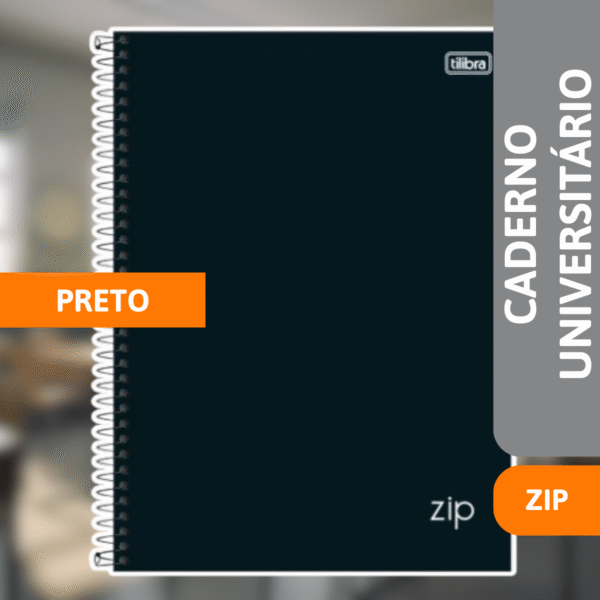 Caderno Universitário Capa Dura 20x1 320Fls Zip Pt - TILIBRA - Imagem 2
