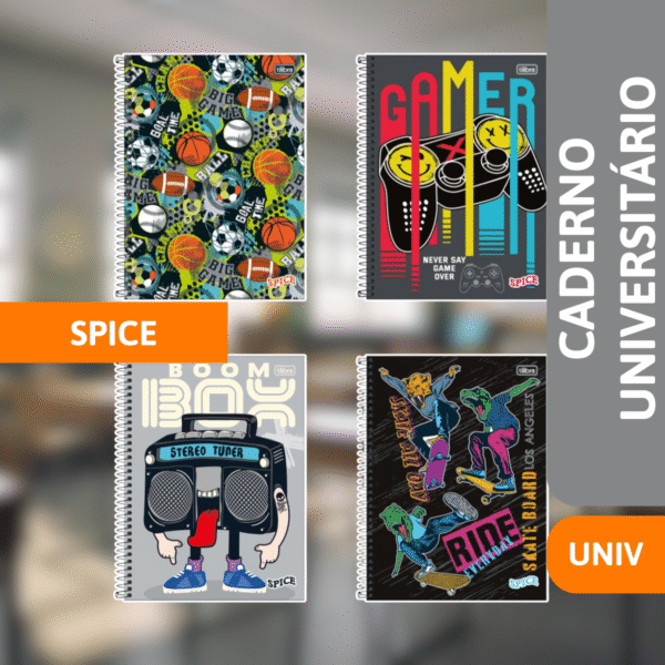 Caderno Universitário Capa Dura 1x1 80Fls Spice - TILIBRA - Imagem 2