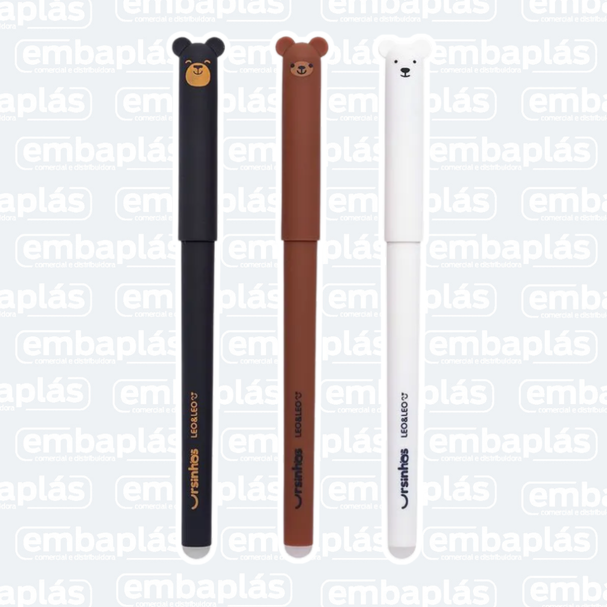 Caneta Gel 0.7mm Apagável Ursinhos - LEONORA