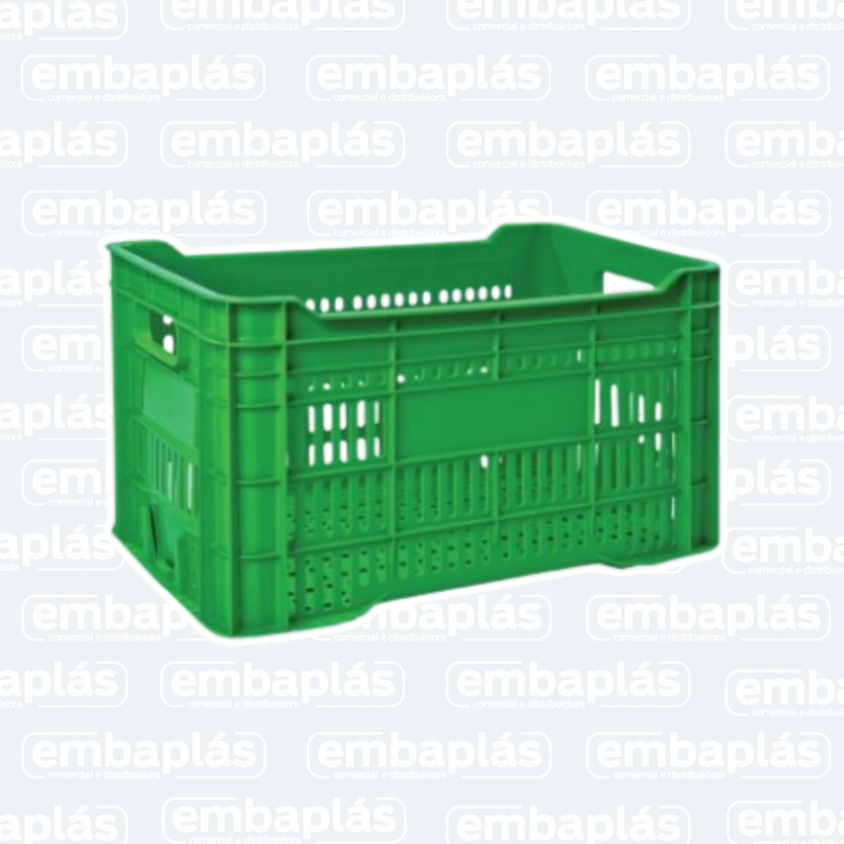 Caixa Plástica Supermercado Verde - ARQPLAST
