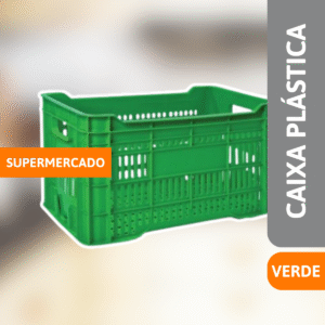 Caixa Plástica Supermercado Verde - ARQPLAST
