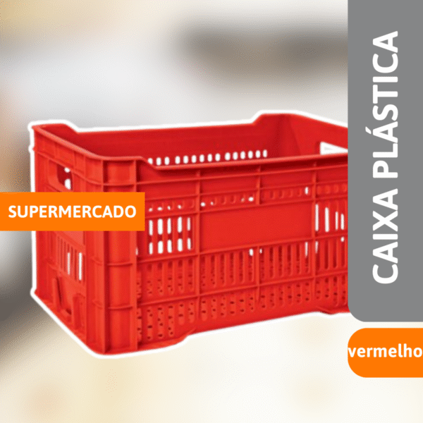 Caixa Plástica Supermercado Vermelha - ARQPLAST - Imagem 2